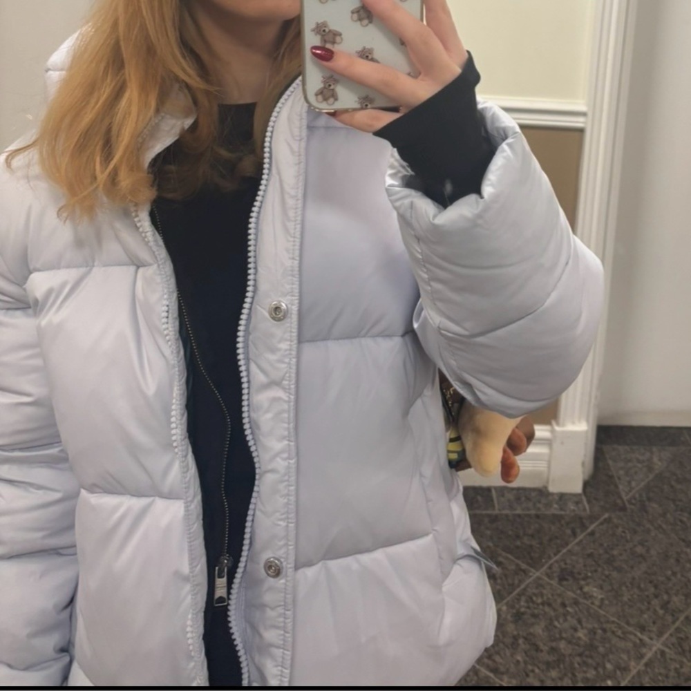 PINK Victoria's Secret Blue Puffer Jacket